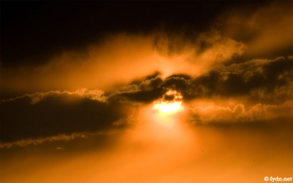 Sunset Over Train Station